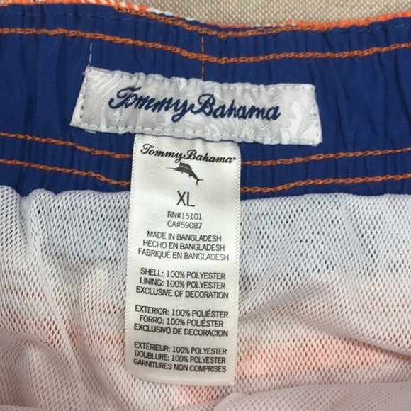 Tommy Bahama Tropical Print Swim Trunks - Picture 4 of 6